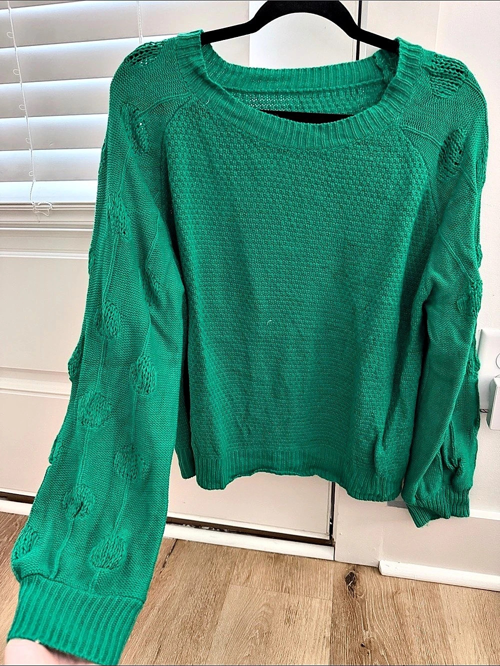 SHEIN Green Acrylic Sweater